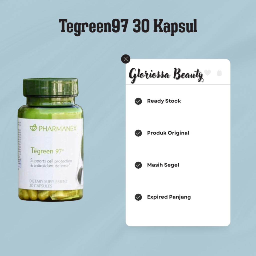 (Kemasan Kecil isi 30)Tegreen97 30 Kapsul Ed 06/2026 Pharmanex Tegreen97 Tegreen97 Teagreen Te Green