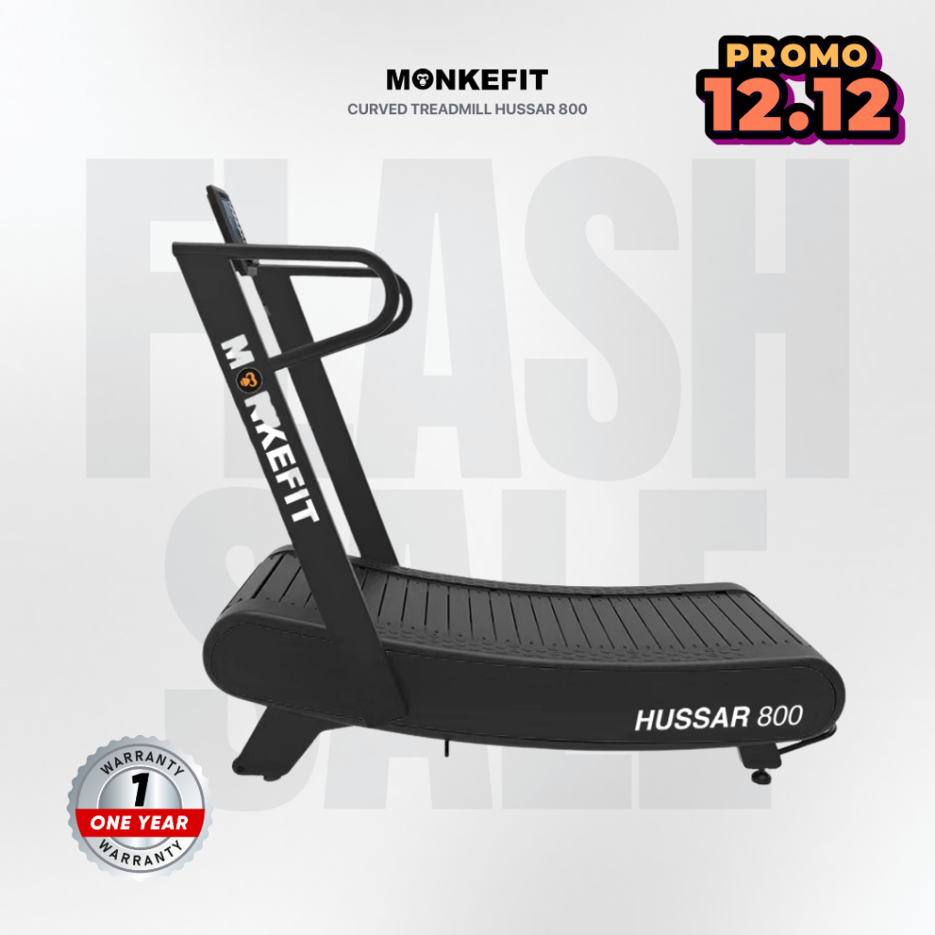 Monkefit HUSSAR800 Curve Treadmill - Treadmill Manual - tanpa listrik