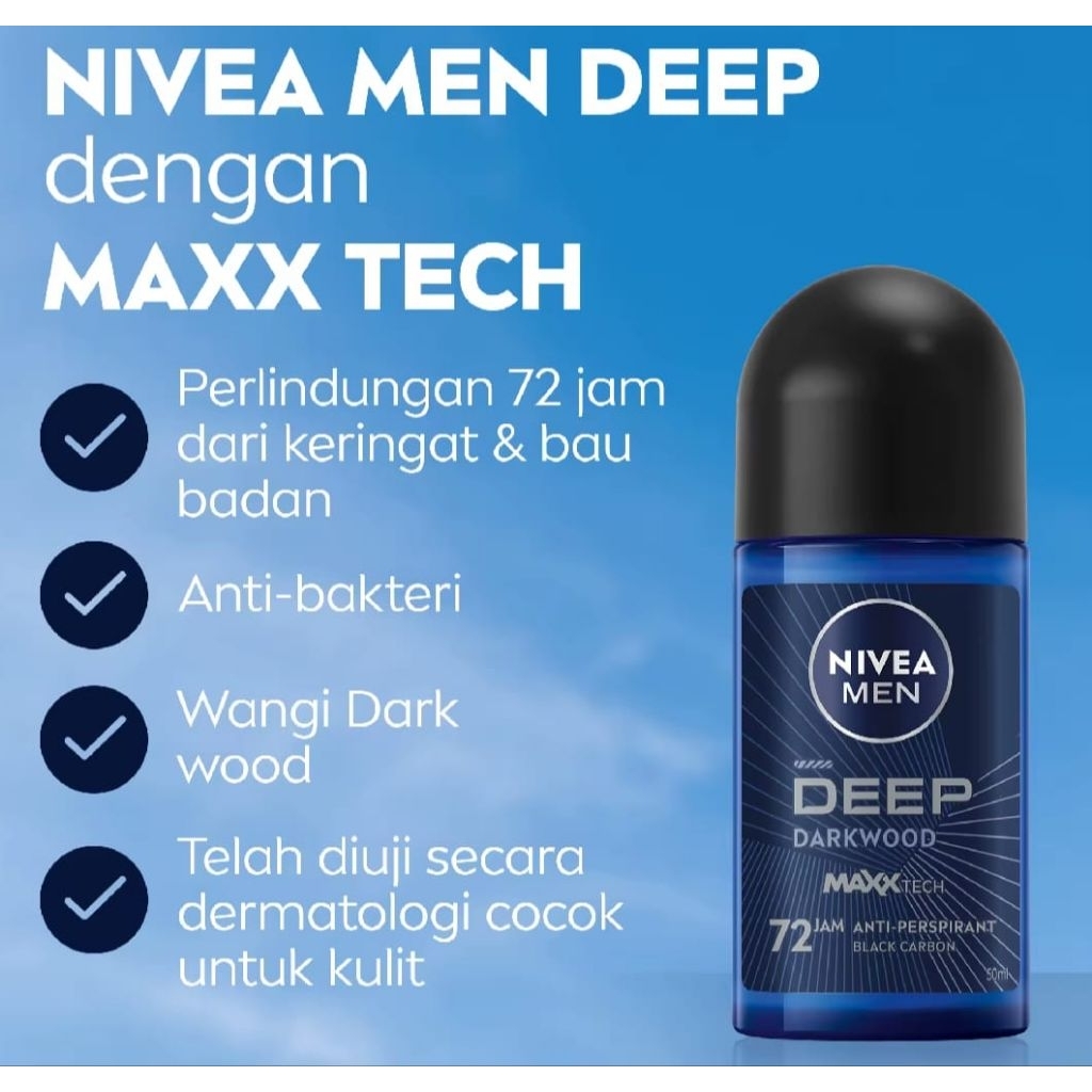 NIVEA DEODORANT MEN DEEP DARKWOOD 50ml