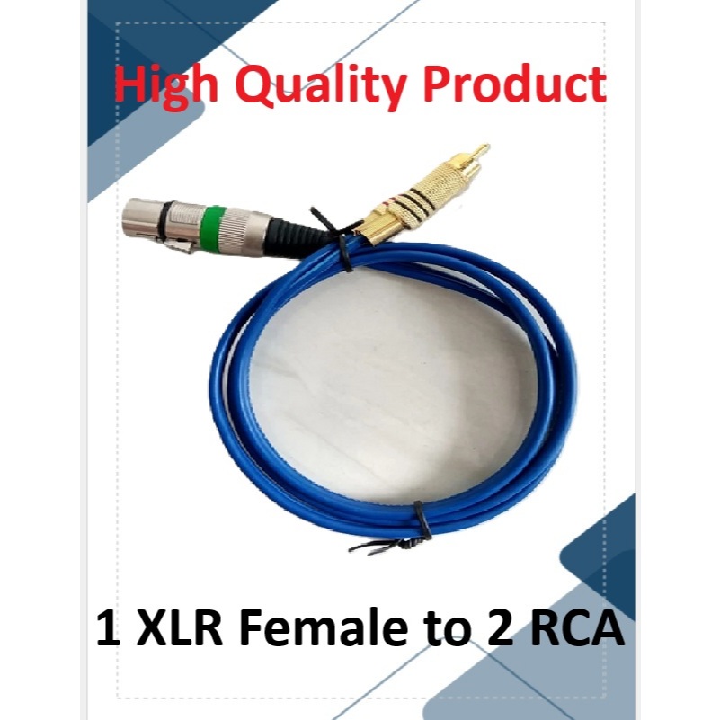 Kabel kitani 1 XLR Female Stereo to 2 RCA