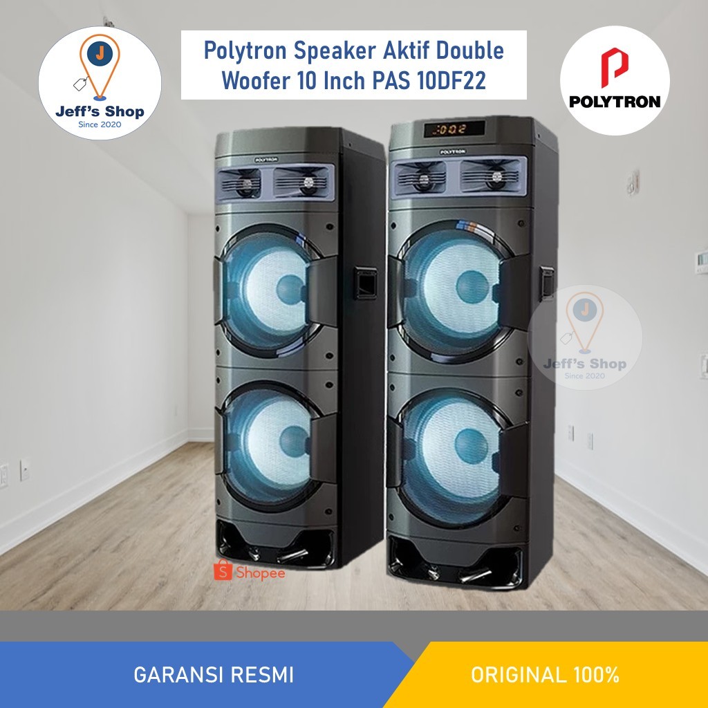Polytron Speaker Aktif Double Woofer 10 Inch PAS 10DF22