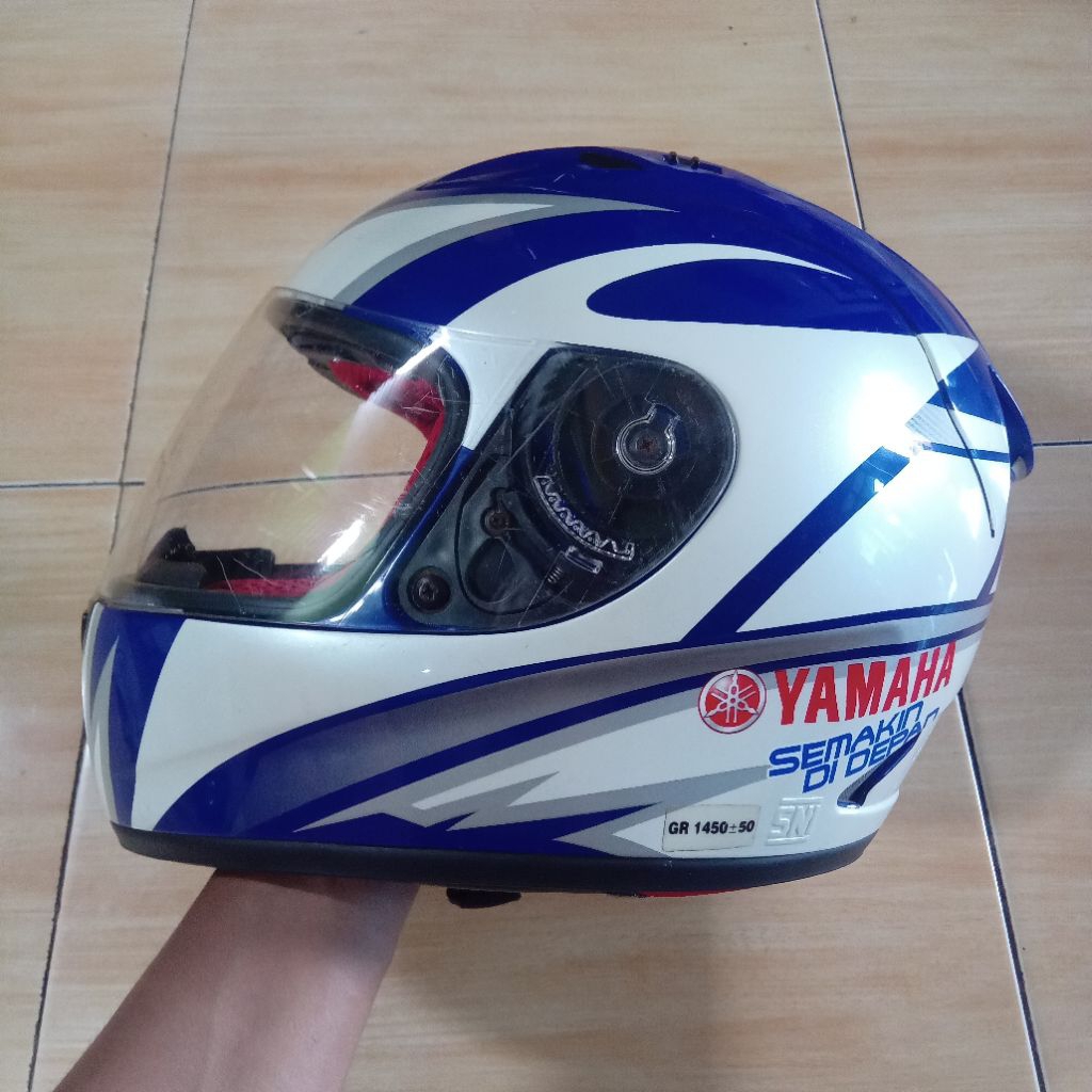 helm fullface vintage yamaha edisi spesial world GP 50th original