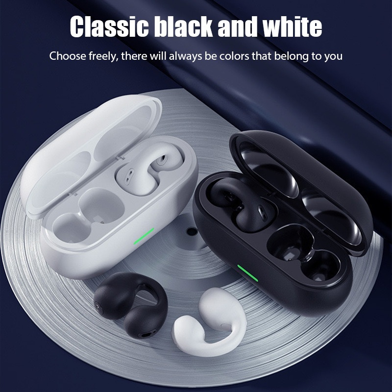 Earphone Bluetooth Konduksi Tulang Anting-Anting Headphone Nirkabel Headset Tahan Air TWS Earbud