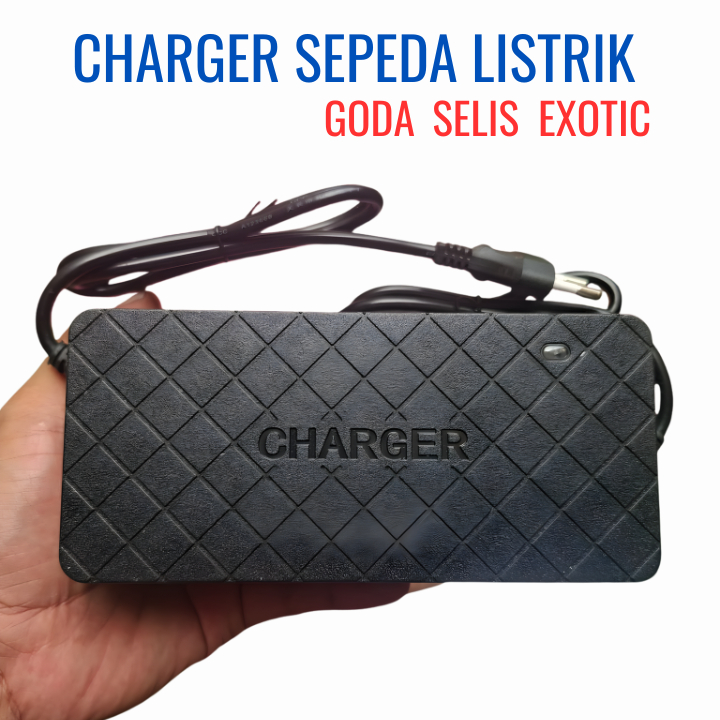 CHARGER SEPEDA LISTRIK UWINFLY 48V/12AH | UNIVERSAL UNTUK UWINFLY, SELIS, GODA, EXOTIC – MURAH, AWET