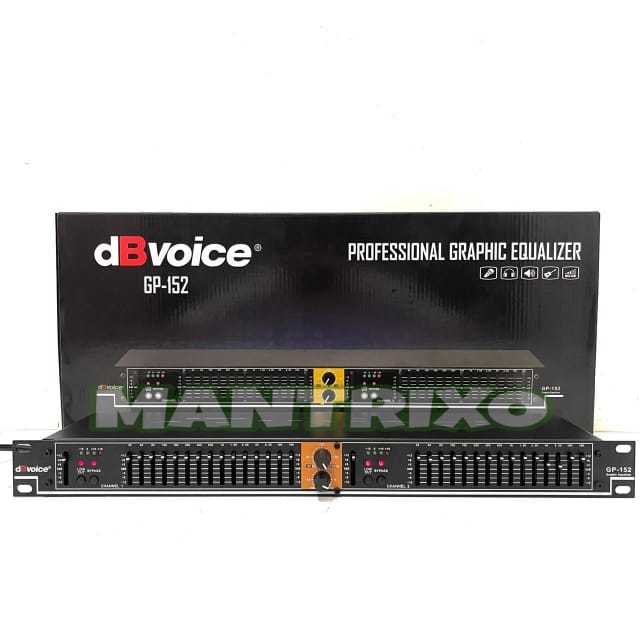 Equalizer DbVoice GP-152 Original 15Band EQ Plus SUBWOOFER Out Equalizer DB Voice Gp 152 Sub Gp152 B