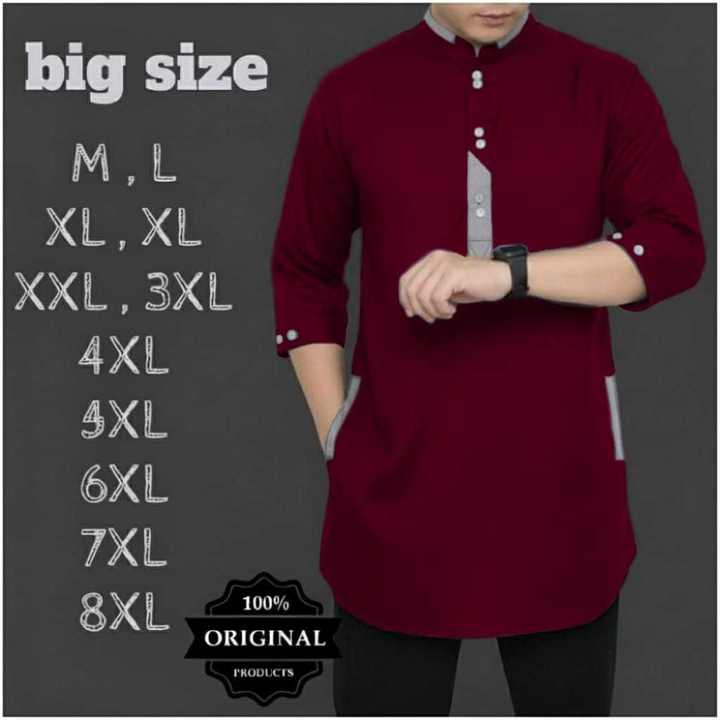SUPER JUMBO KOKO KURTA LENGAN 3/4 KATUN TOYOBO