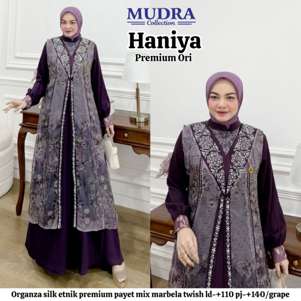 Mudra Hijab / Gamis Terbaru / Gamis Wanita / Gamis Premium / Erva / Haniya / Mudra Collection