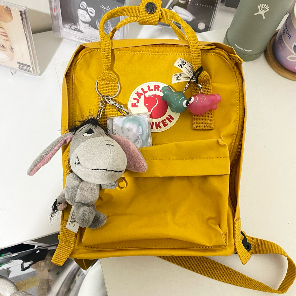 preloved kanken mini backpack ochre