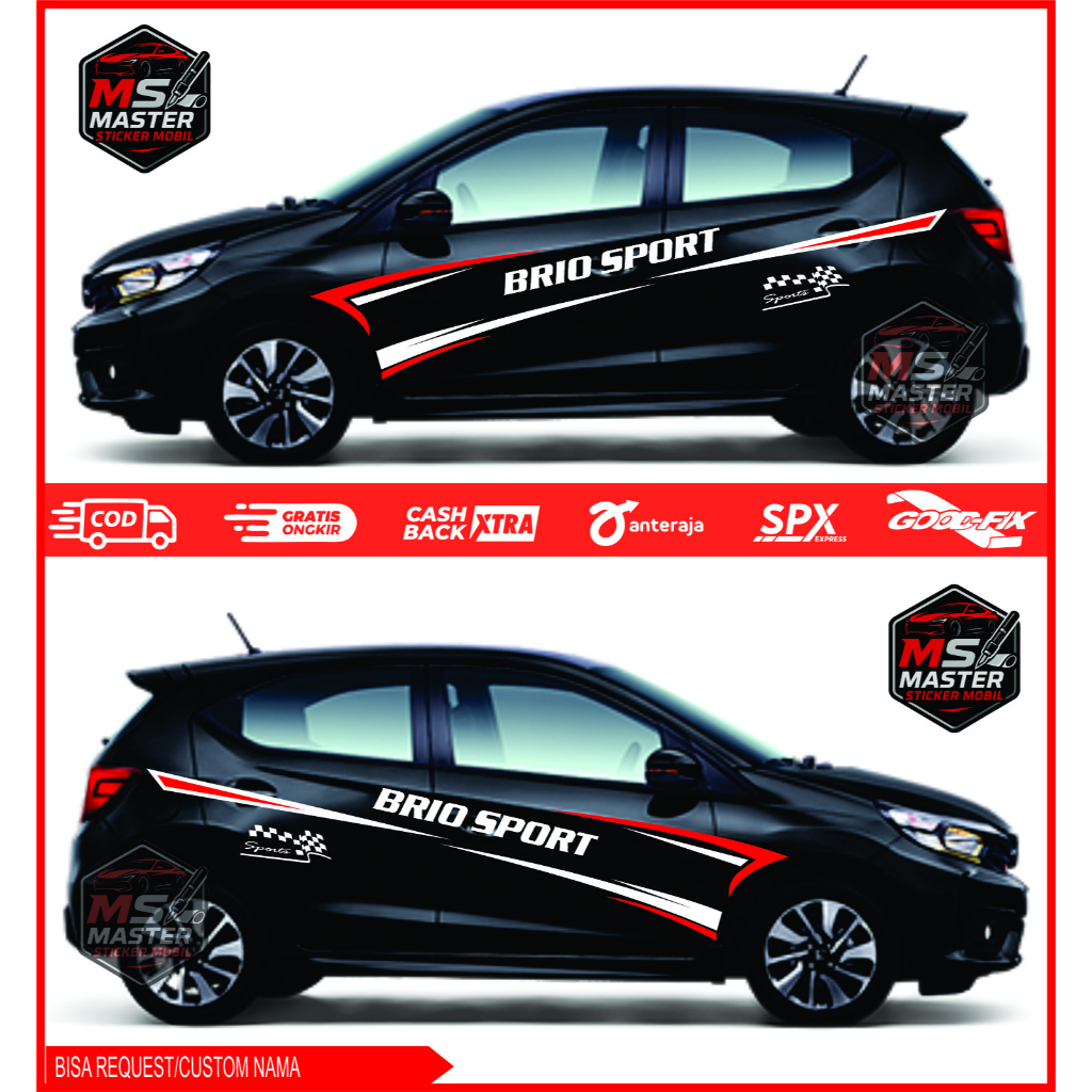 NEW STICKER CUTTING BODY SAMPING JAZZ CUTTING STICKER VARIASI MOBIL STICKER JAZZ RS