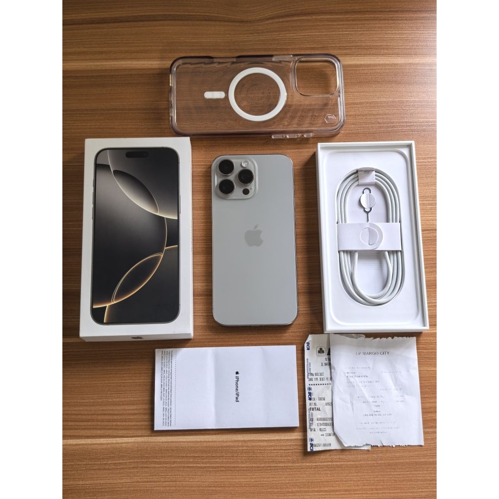 iPhone 16 Promax 256GB ibox Resmi Fullset Ori Mulus Like New Nominus Garansi April 2026 HB 94%