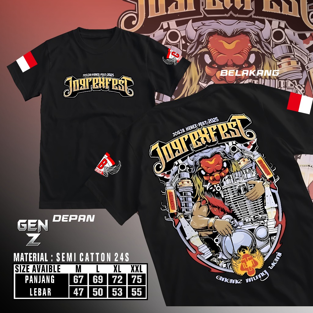 KAOS ACARA JOGREXFEST 2025 CB JOGJA Kaos CB