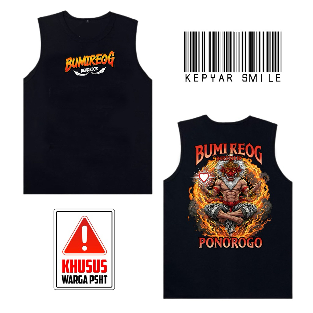 Singlet PSHT BUMI REOG PONOROGO BERDZIKIR Free Stiker