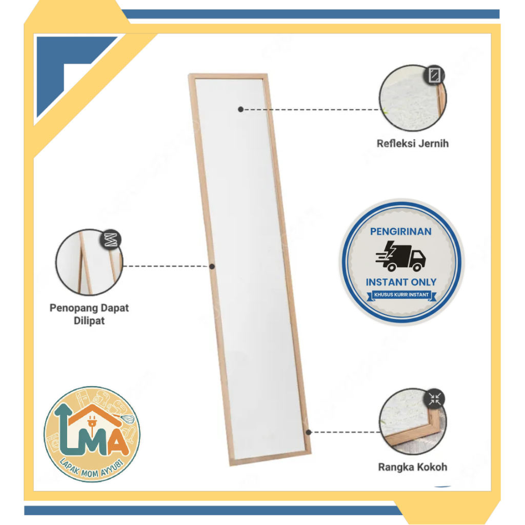Informa Standing Miror Cermin Lantai Ukuran 150x33 cm [Instan Only]