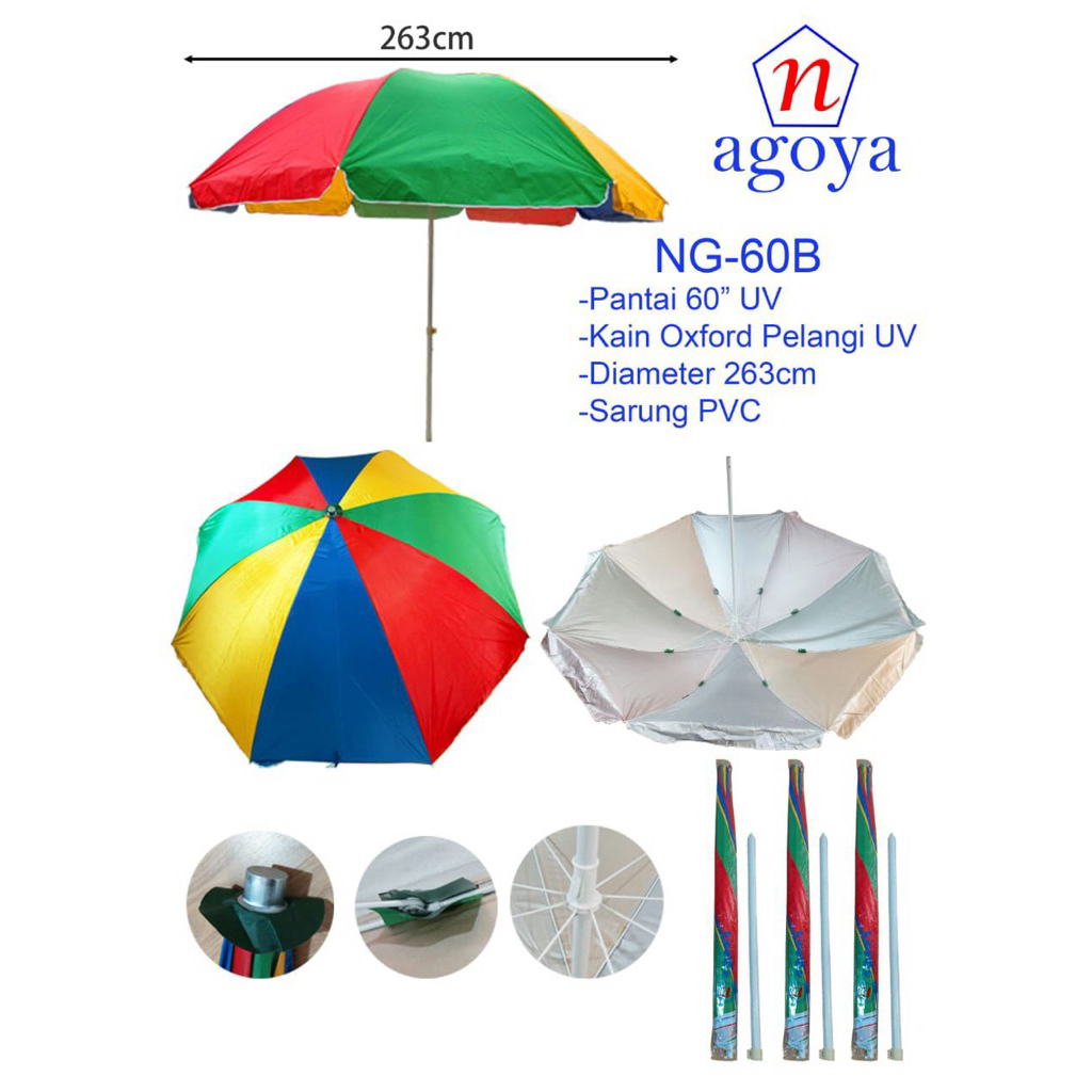 PAYUNG NAGOYA NG 60 B / PAYUNG PANTAI / PAYUNG TENDA KAFE / PAYUNG BESAR / PAYUNG TENDA PANTAI / Pay