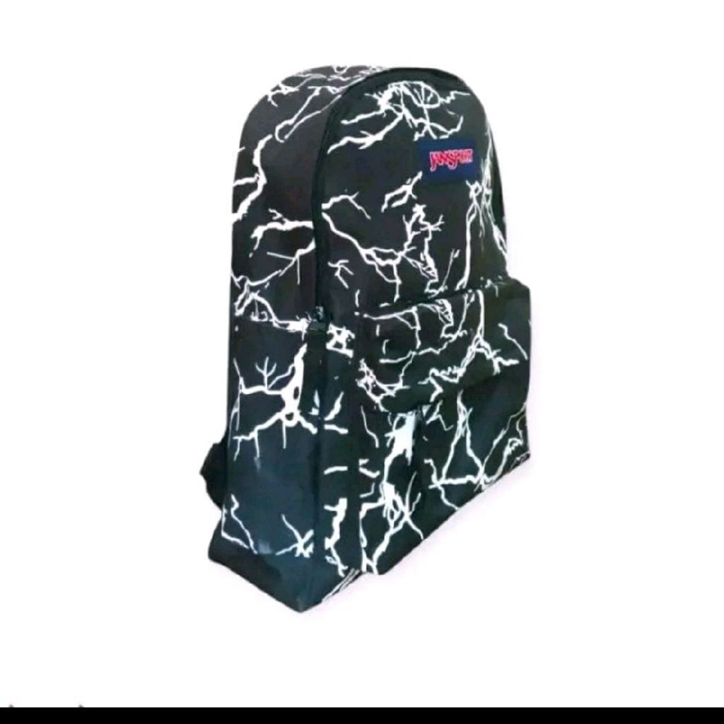 Tas js motip petir hitam full tag