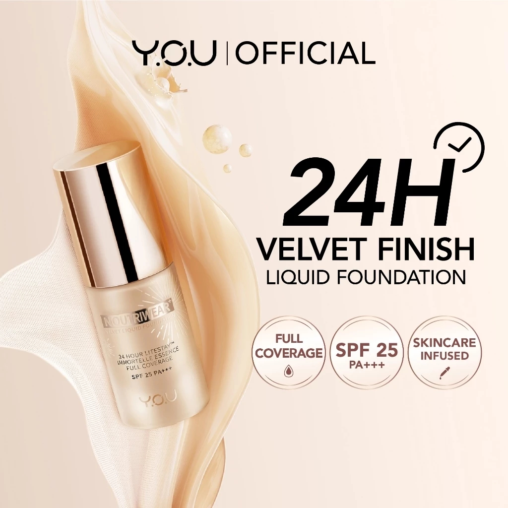 YOU Noutriwear + Velvet Liquid Foundation 20ml / You Noutriwear Foundation