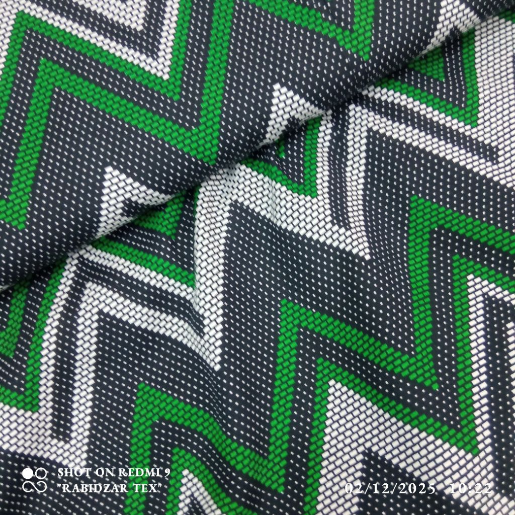 KAIN KATUN VCS PREMIUM GARMENT ETNIK HIJAU