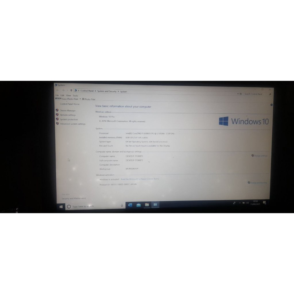 ASUS A456UQ i7-6500U RAM 8GB 1TB HDD Win10 Pro Bekas