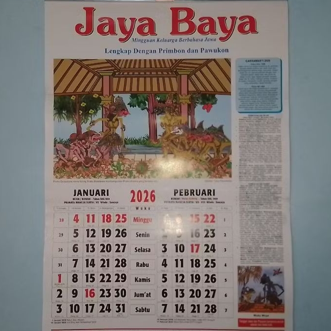 kalender Jawa jaya baya 2026