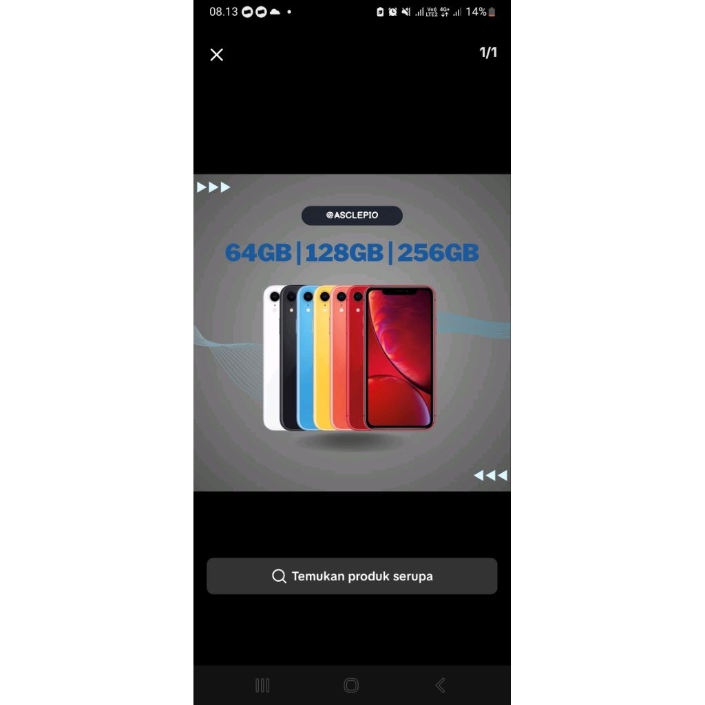 IPHONE XR 64GB INTER (WIFI ONLY)