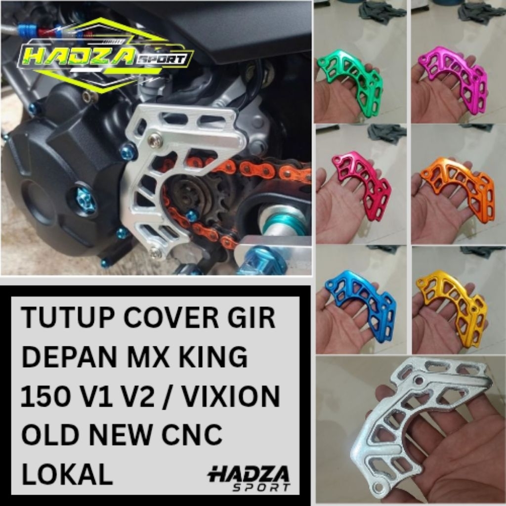 TUTUP COVER GIR GER GEAR DEPAN MX KING 150 V1 V2 / VIXION OLD NEW CNC LOKAL TUTUP COVER RANTAI DEPAN