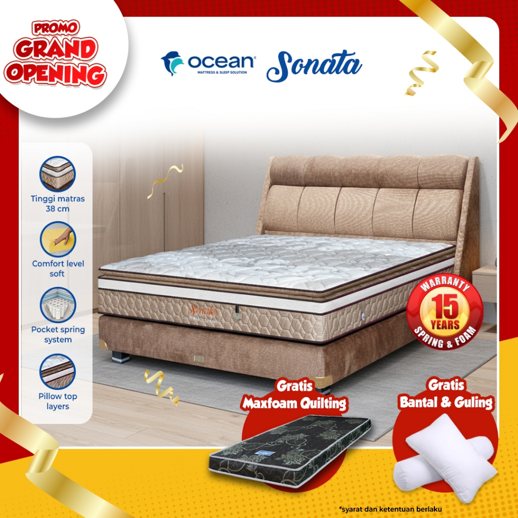 OCEAN SPRINGBED - KASUR / MATRAS / SPRINGBED SONATA BY OCEAN