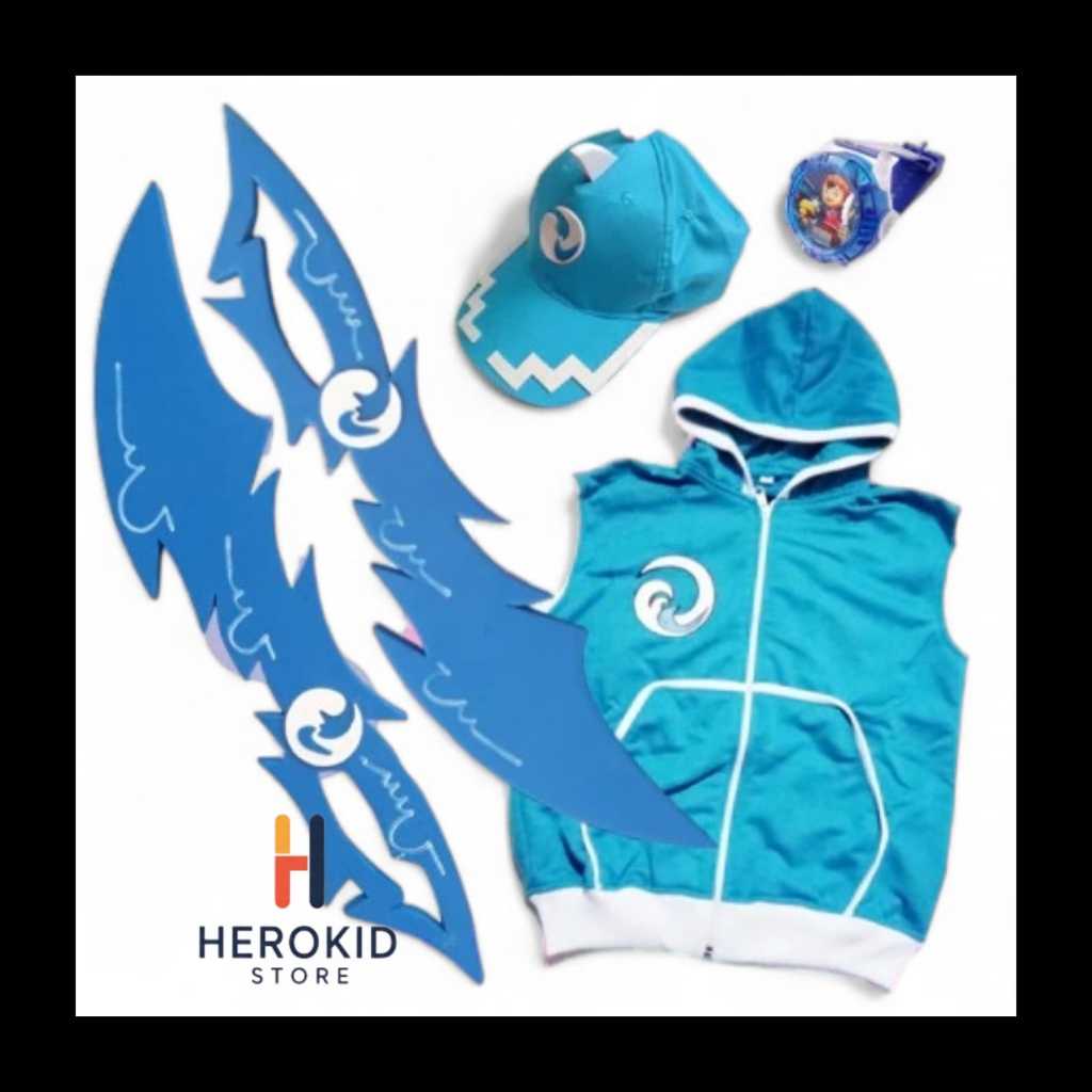 Topi anak Topi Karakter Boboiboy galaxy kuasa ICE topi jaket anti anas topi boboiboy original jaket 