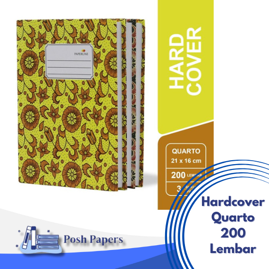 Buku Hardcover Quarto Paperline isi 200 lembar