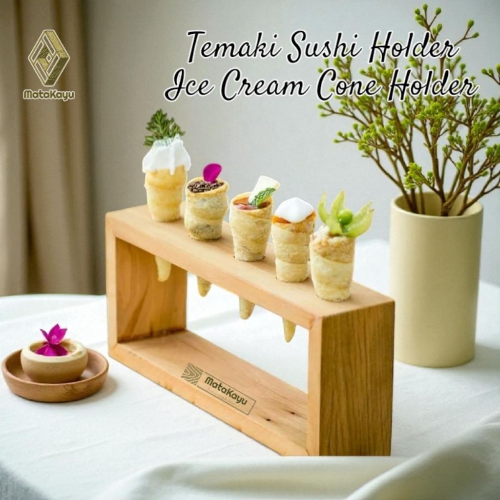 TH-03 Temaki sushi holder tempat sushi roll rak sushi cone es krim cone