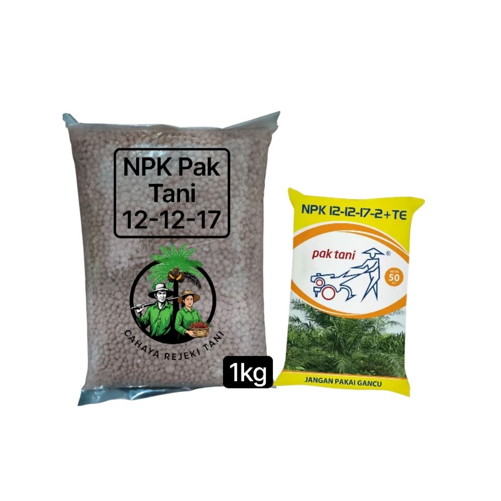 Pupuk NPK Pak Tani 12-12-17-2+TE Original kemasan Repack 1kg