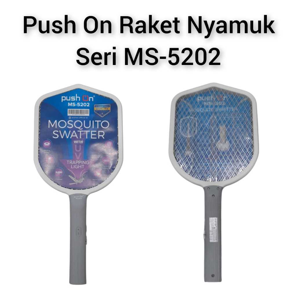 PUSH ON Raket Nyamuk Rechargeable MS-5202 SNI