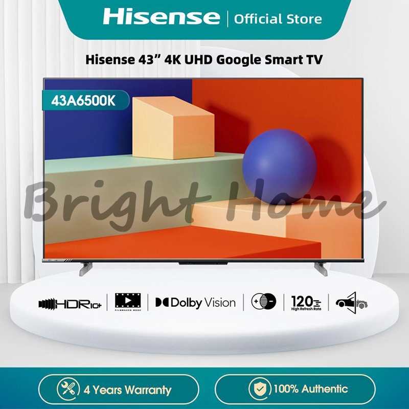 HISENSE 43A6500K 4K TV 43 Inch Android G00gle TV 4K UHD