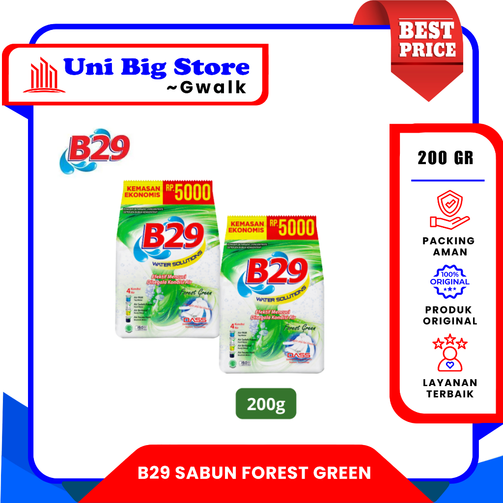 B29 SABUN FOREST GREEN B29 Deterjen Sabun Bubuk Water Solution Green ~ 200 GR
