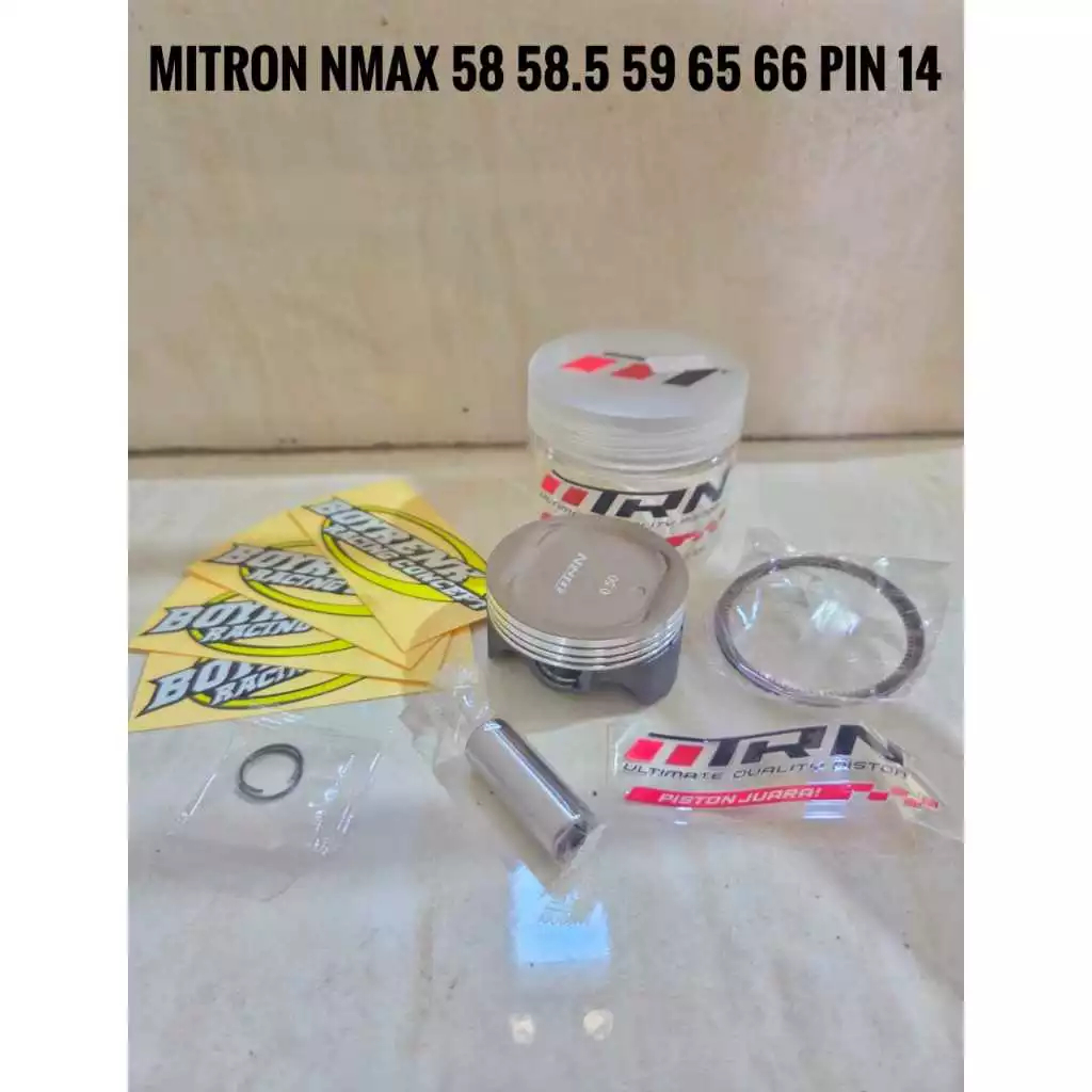 PISTON KIT RACING NMAX AEROX LEXI 155 58 58.5 59 65 66 PIN 14 MITRON X-BOYRENK RACING CONCEPT