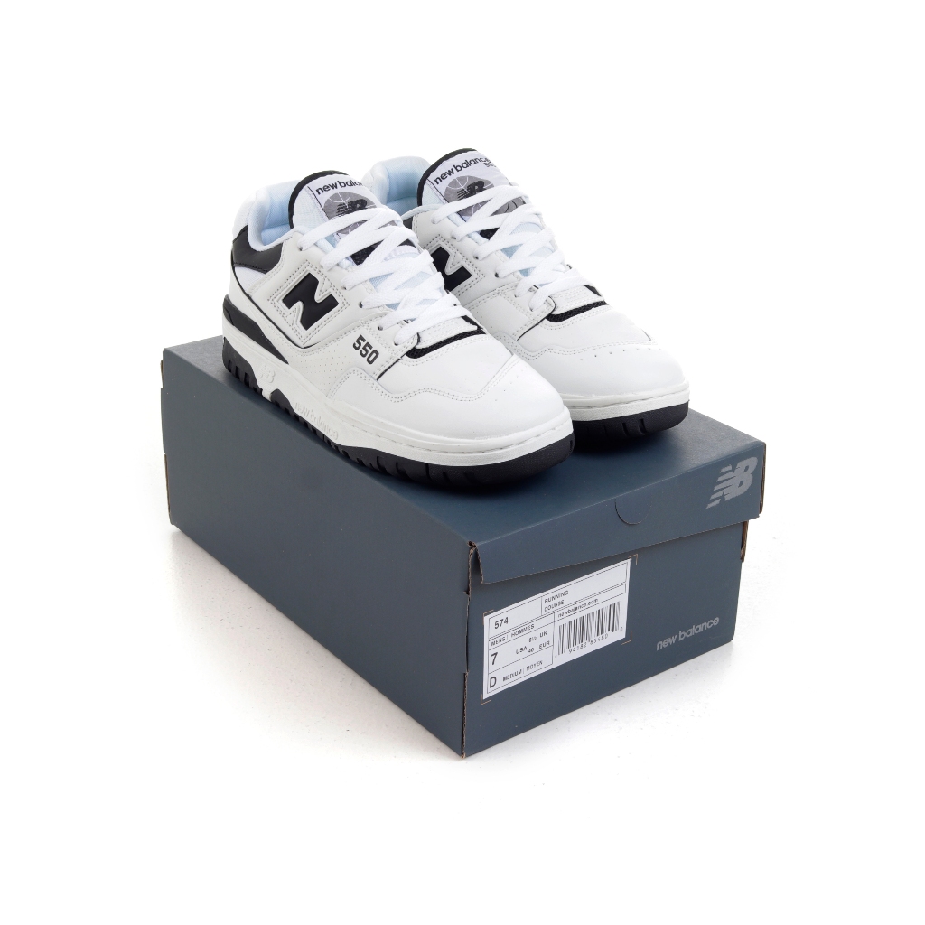 New Balance 550 Leather White Black