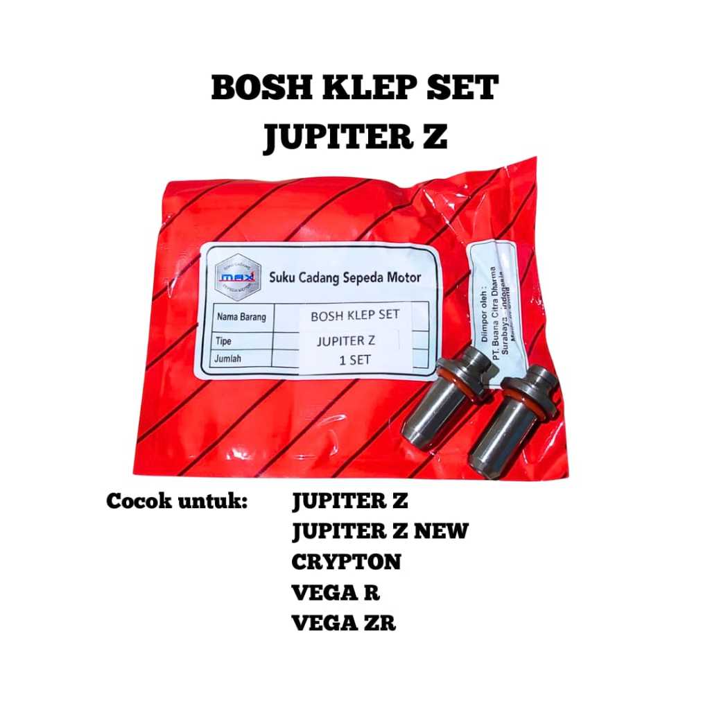 BOSH / BOTOL KLEP SET JUPITER Z / JUPITER Z NEW / CRYPTON / VEGA R / VEGA ZR MAX 1