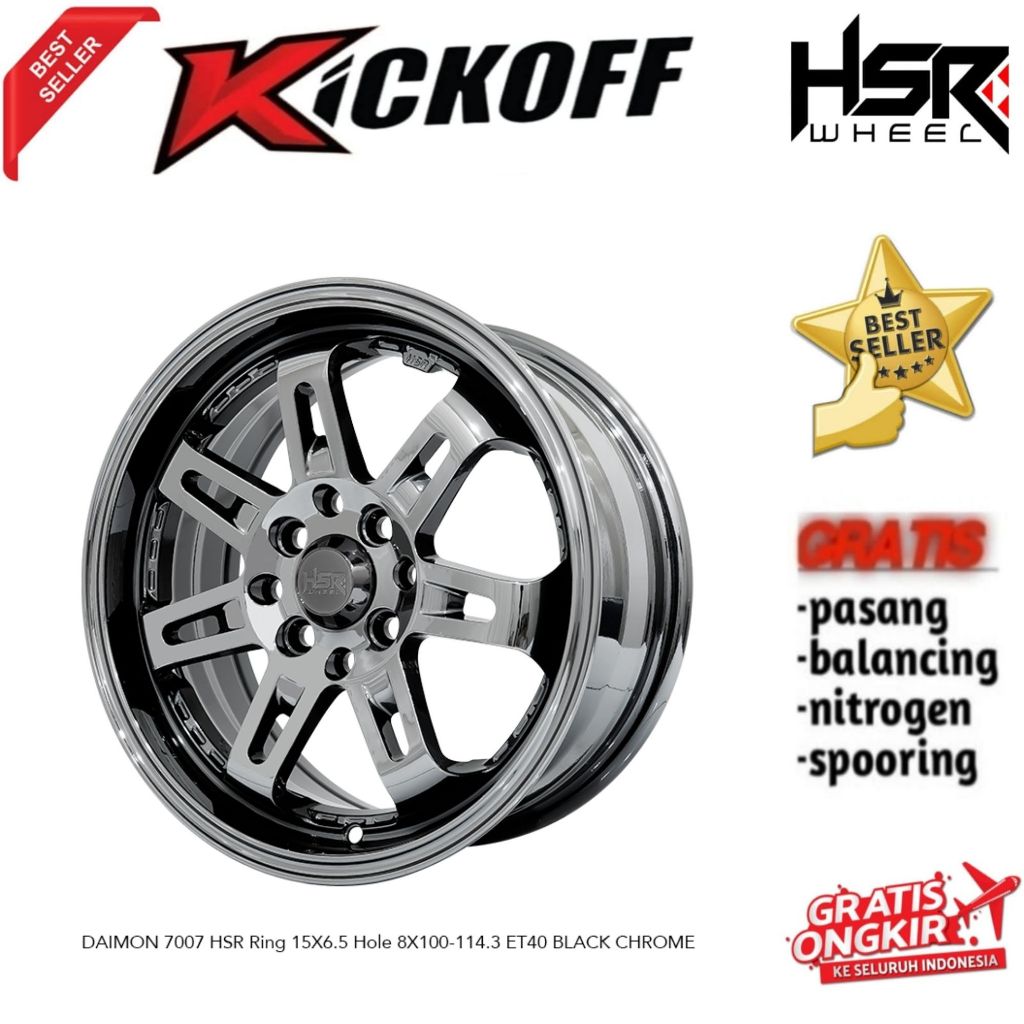 Velg Tokyo HSR DAIMON R15 Bisa Buat Mobil Agya Vios Brio Dll