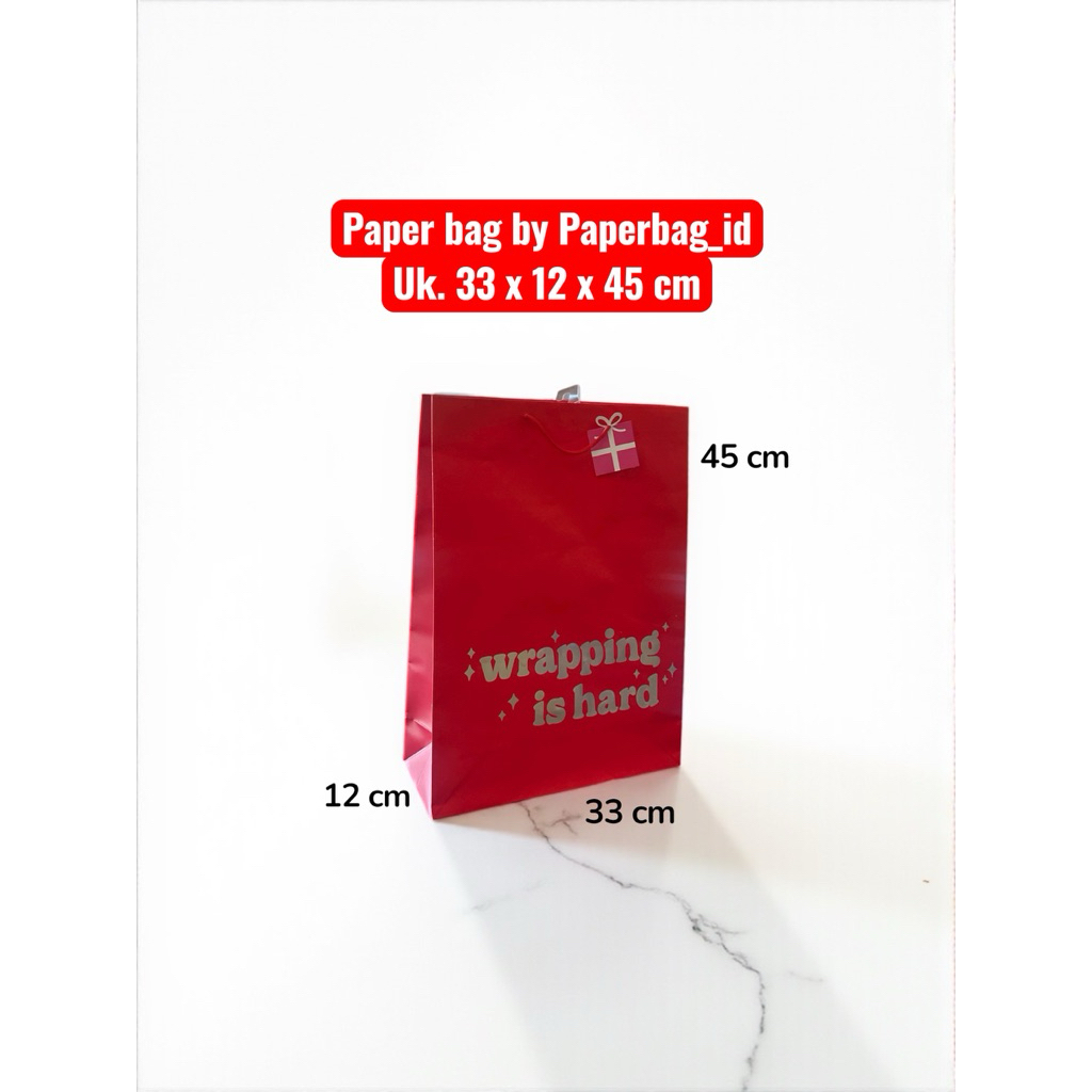 Paper bag Kado 33x45 warna Merah