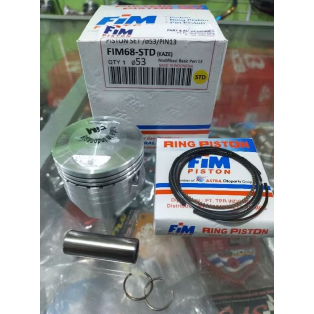 PISTON KIT SEHER SET KAZE PIN 13 FIM68 53mm 53.5mm 54mm 54.5mm 55mm
