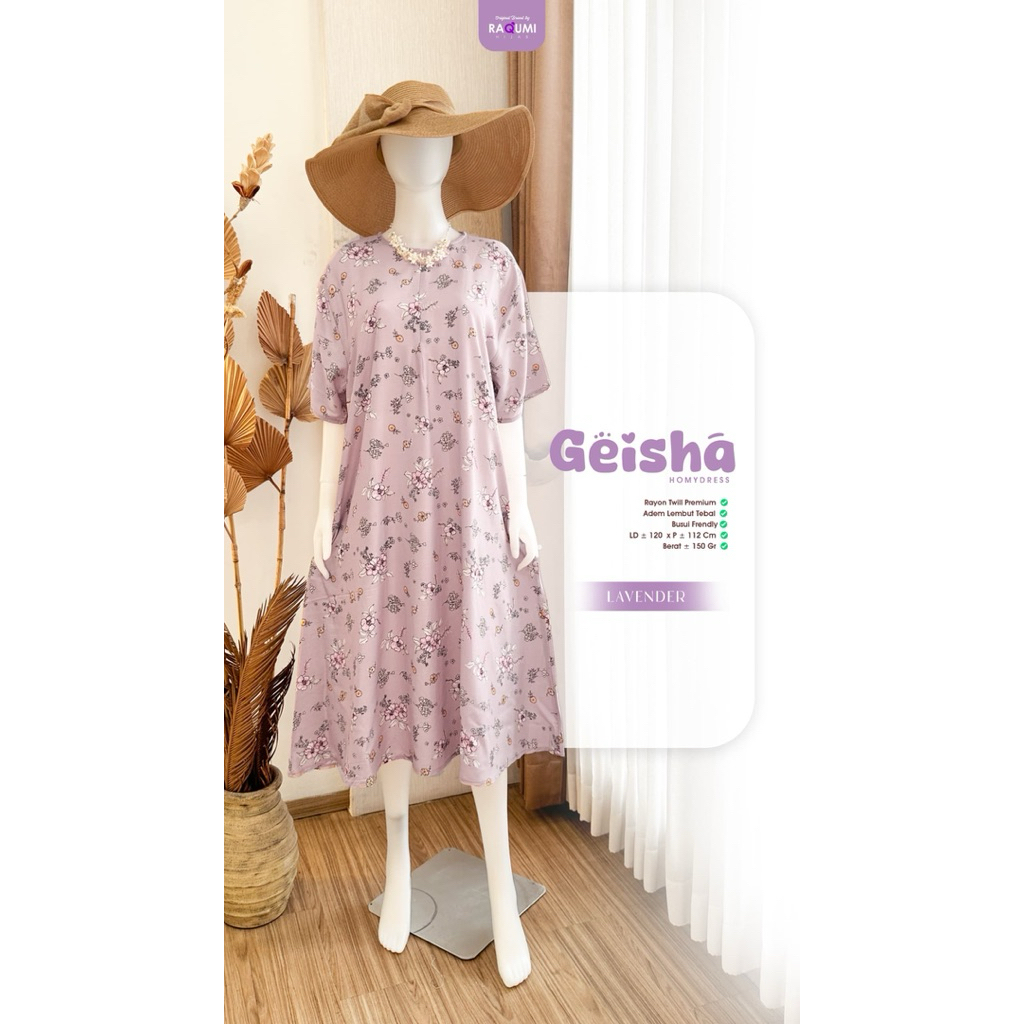 Daster jumbo daster rayon premium//Geisha  jumbo dress by raqumi hijab