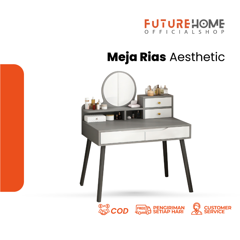 FH8 Meja Rias Aesthetic Meja Kosmetik Minimalis /Mini/Modern/Nordic/Murah