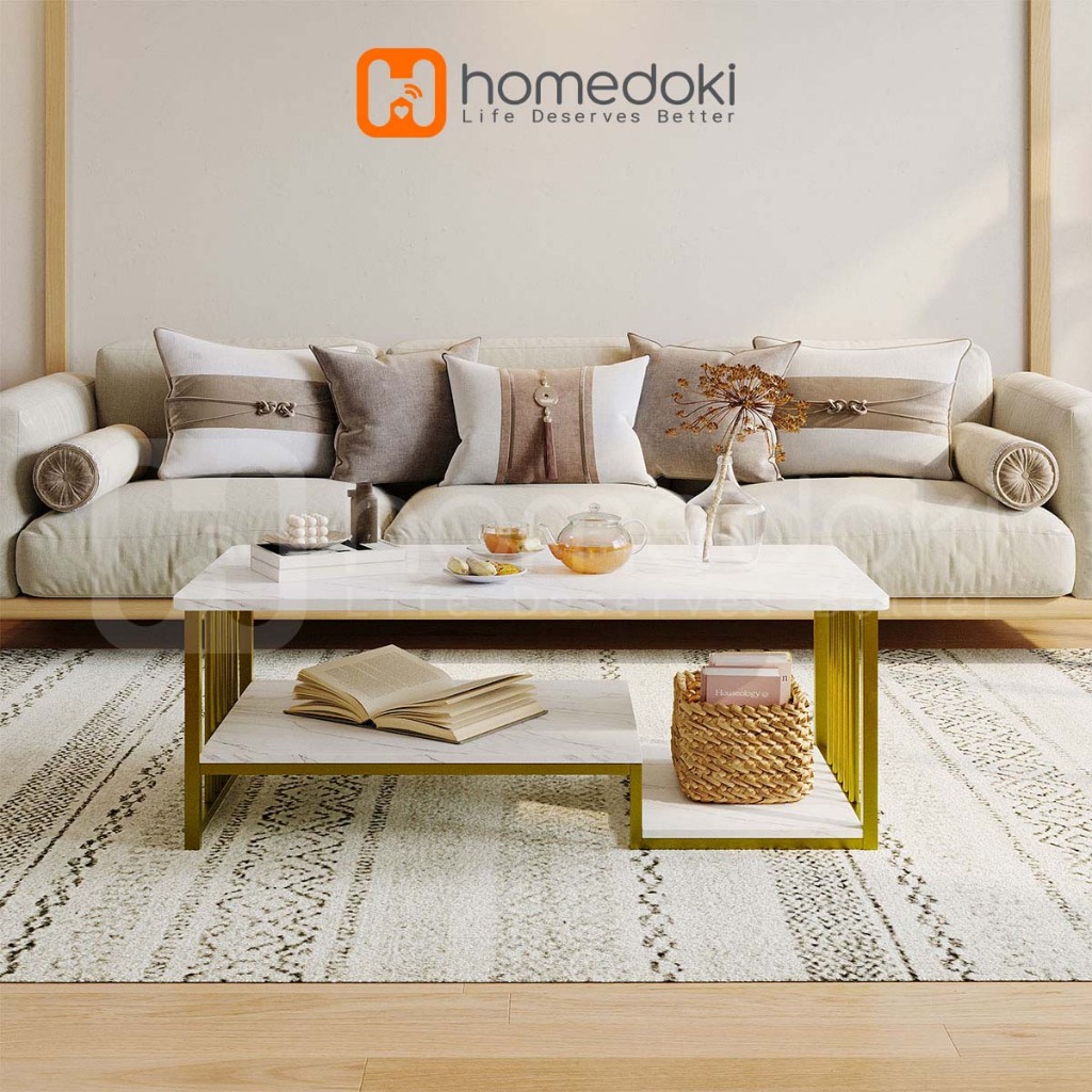 Homedoki Meja Ruang Tamu Minimalis/Meja Makan/Meja Kecil