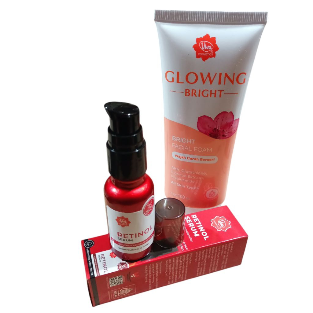 paket Viva serum retinol+facial foam glowing
