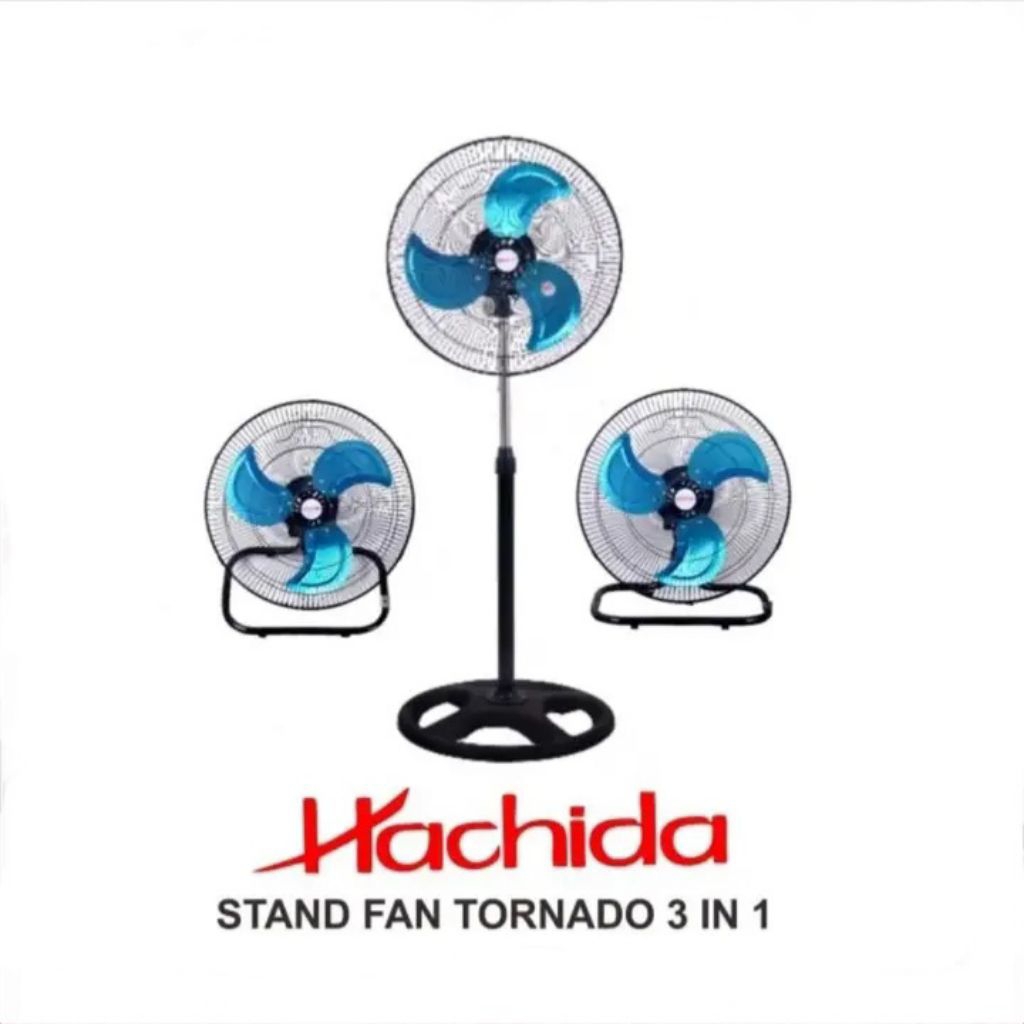 HACHIDA IF-1818 (100% ORI) Power Fan Kipas Angin Besi 18" 70W 3IN1 (Stand, Wall & Desk)