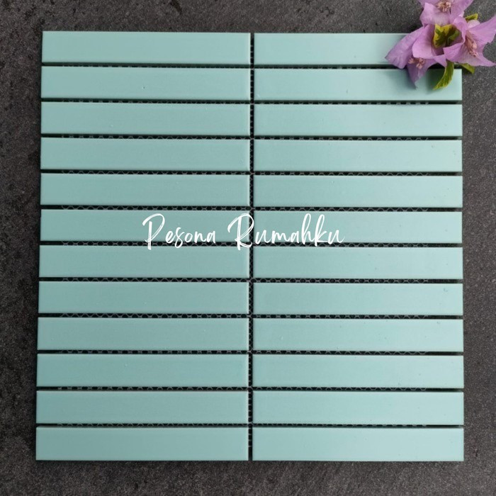 Eleganza Tile Stripe Series (PER LEMBAR) 30x29.6 cm - Mosaic Mozaik Mosaik Keramik Dinding Hias Inte