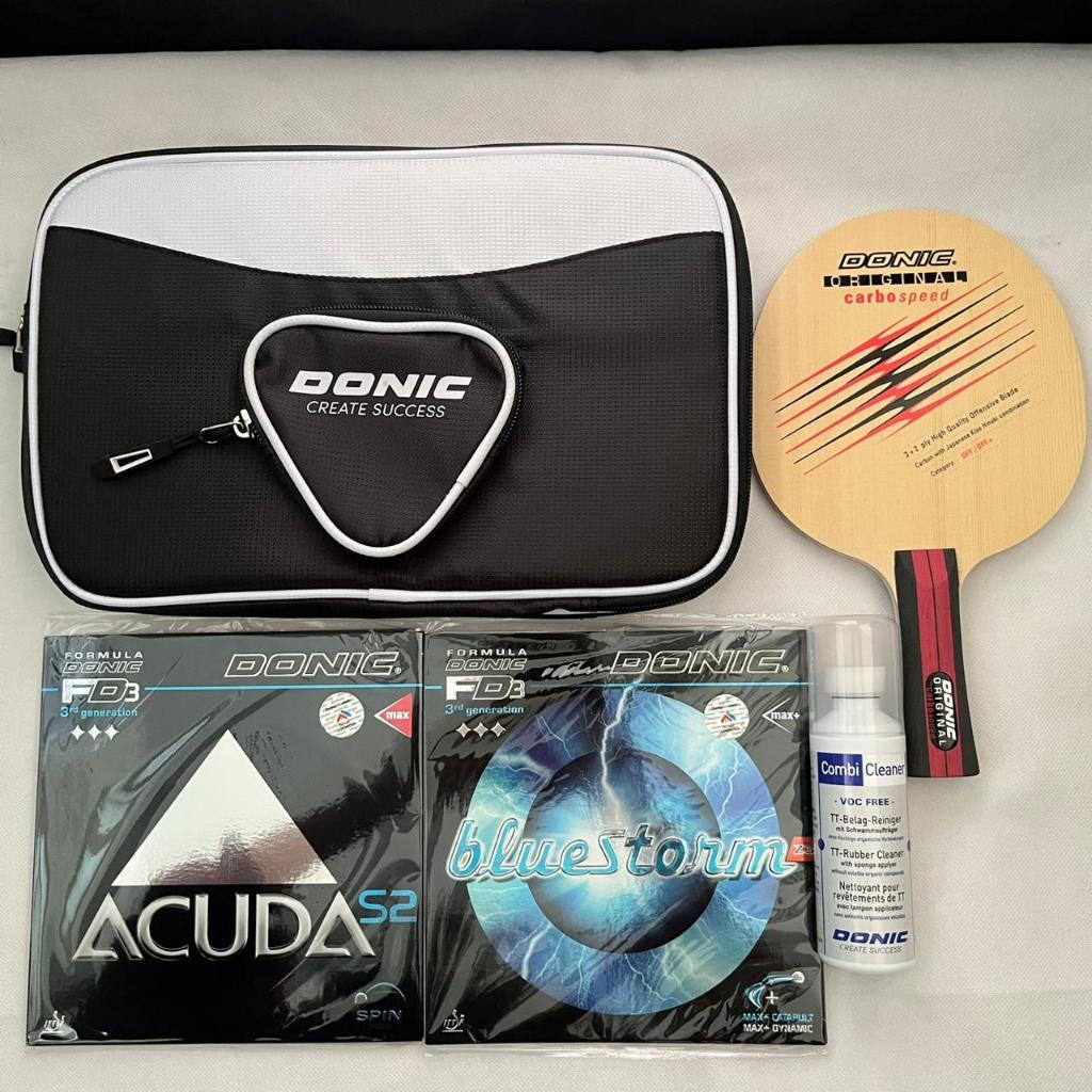 Bet Pingpong Donic Original Carbo Speed plus Bluestorm + Acuda S2 Set