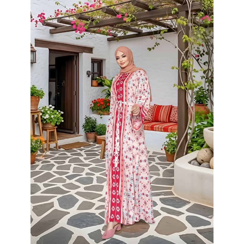 Fataya Collection El NALIA Abaya - Bahan Kain Cotton Viscose