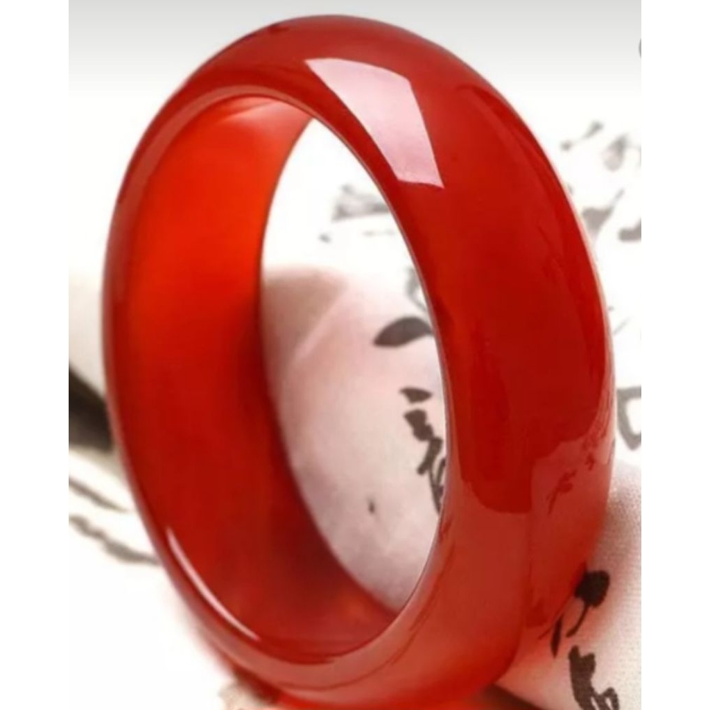 gelang giok china cantik merah