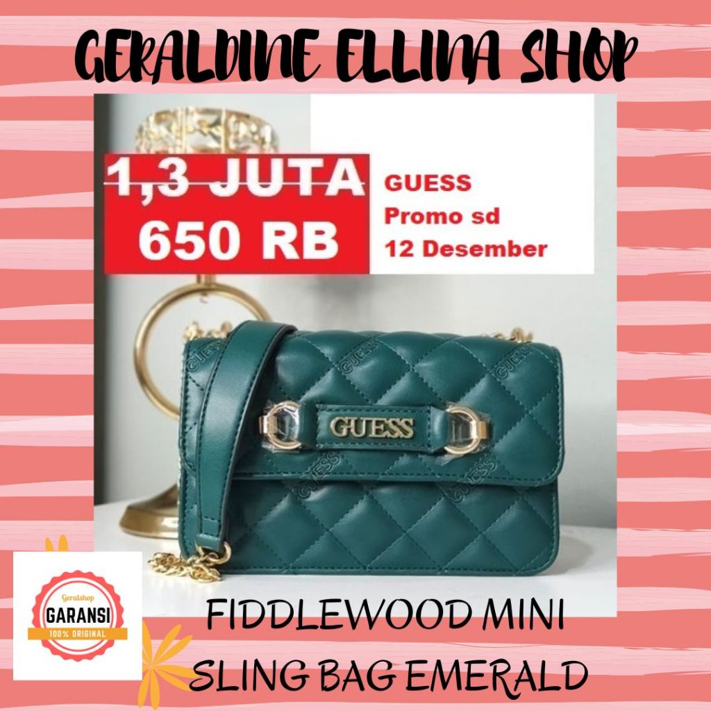 Tas Guess wanita sling bag ORIGINAL 100% sale FIDDLEWOOD MINI