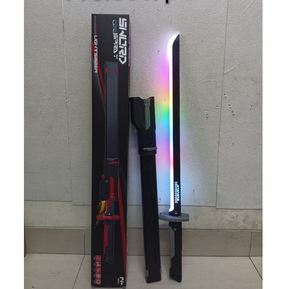 Mainan Pedang Demon Slayer Cosplay Demon Slayer Sword Katana Light Saber Spray Light and Sound